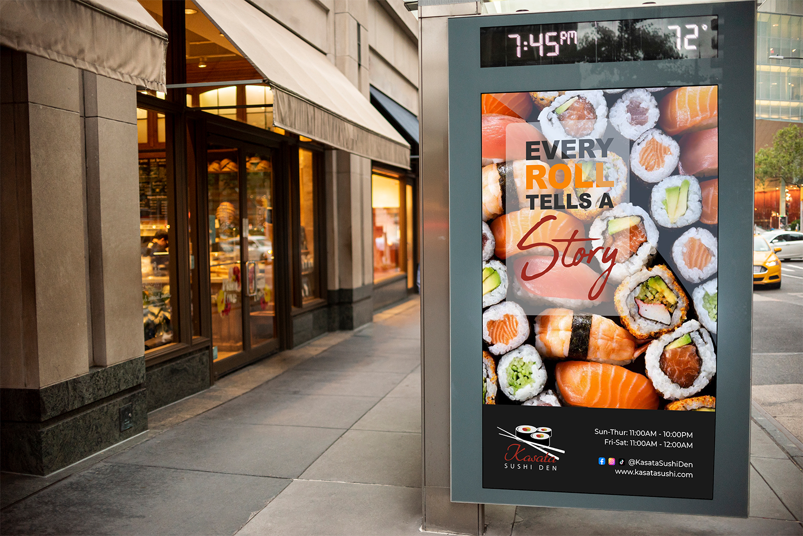 Bus stop ad