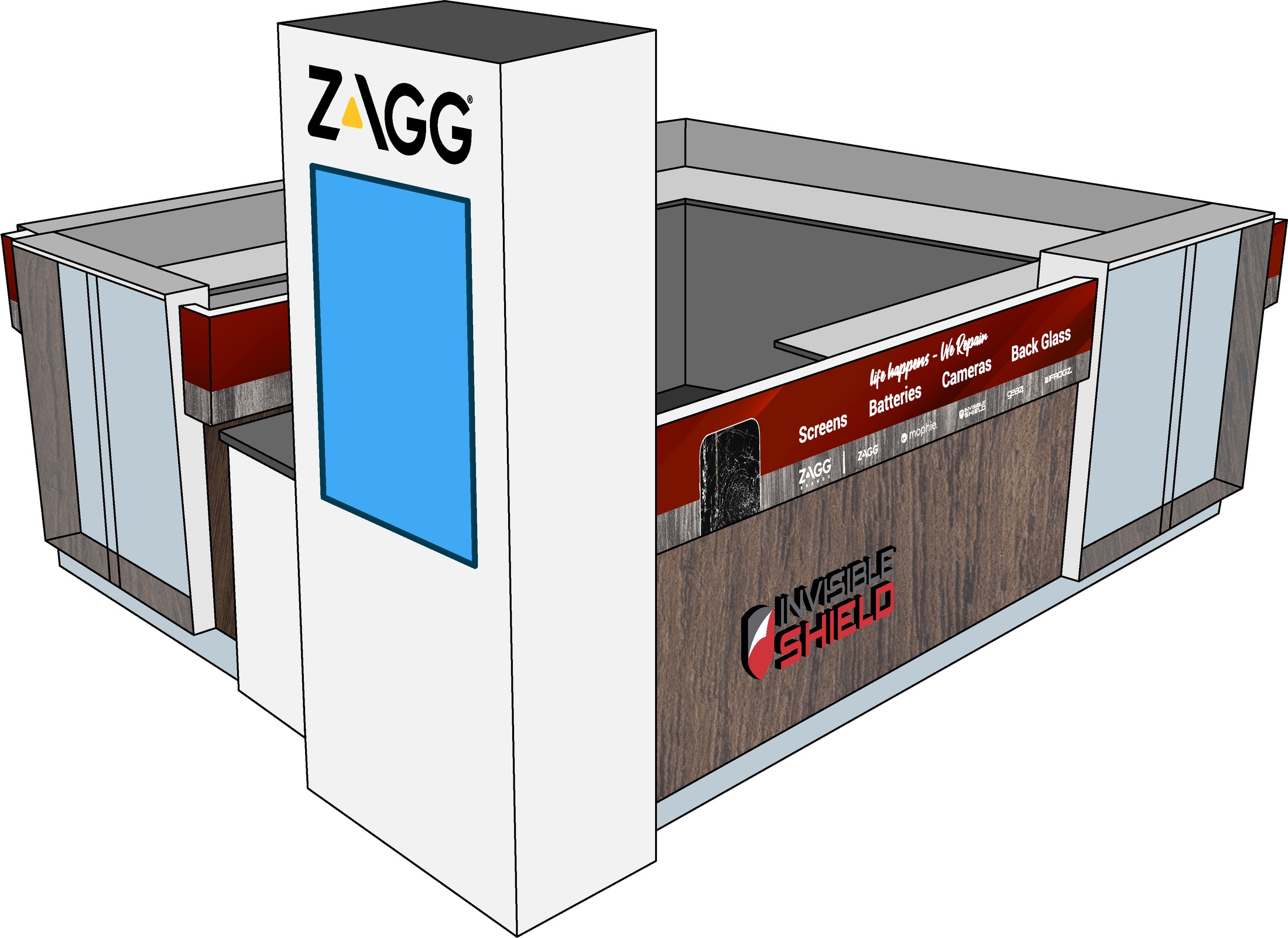 ZAGG booth concept alternate view